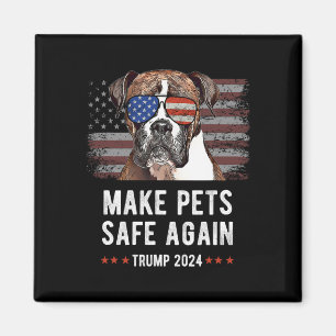 Make Pets Safe Again Boxer Hund Trump 2024 Magnet