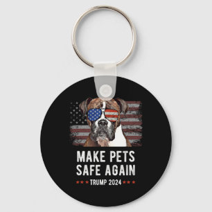Make Pets Safe Again Boxer Hund Trump Schlüsselanhänger