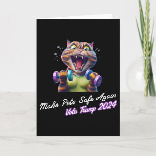 Make Pets Safe Again Lustig Trump 2024 Sie essen d Karte