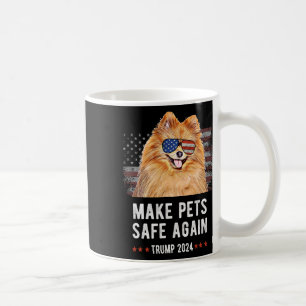 Make Pets Safe Again Pomeranian-Hund Trump 2024 Kaffeetasse