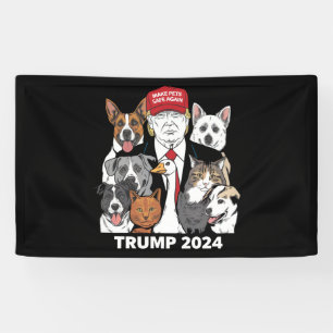 Make Pets Safe Again Trump 2024 Rettet Unsere Haus Banner