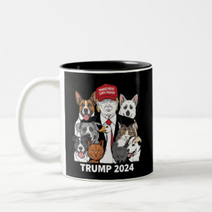 Make Pets Safe Again Trump 2024 Rettet Unsere Haus Zweifarbige Tasse