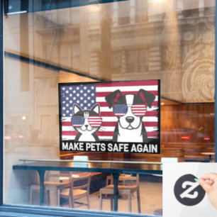 Make Pets Safe Again Trump Harris Debatte 2024 Fensteraufkleber