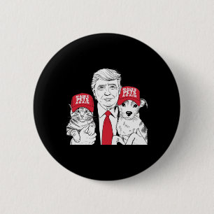 Make Pets Safe Again Wahl Mega Trump Lustige Debat Button
