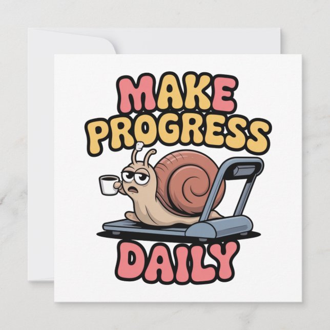 Make Progress Daily Einladung (Vorderseite)