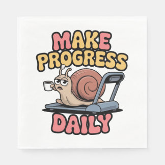 Make Progress Daily Serviette