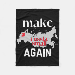 Make Russia Small Again Ukraine-Flaggenfarbe Russl Fleecedecke