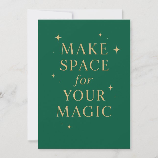 Make Space for Your Magic Einladung (Vorderseite)