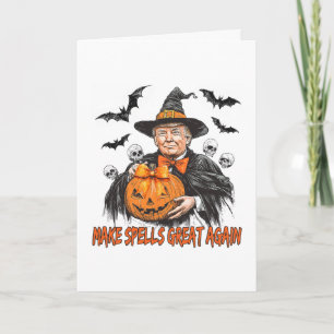 Make Spells Great Again Lustiges Halloween Trump  Karte