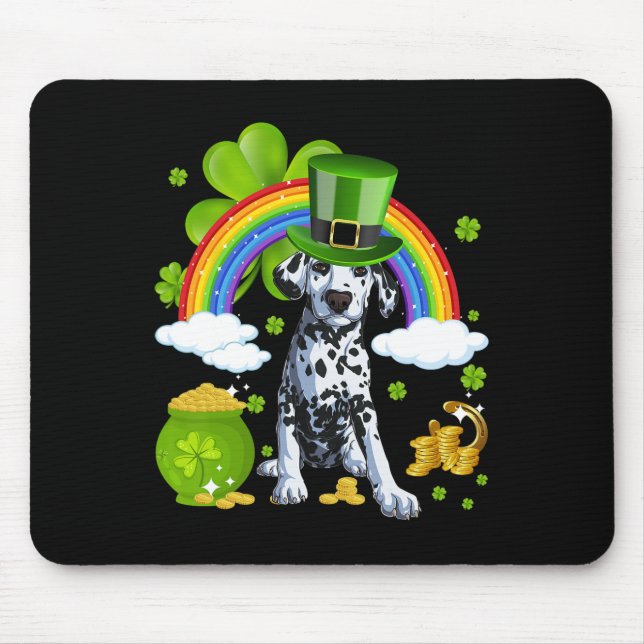 Make St Patricks Day Great Again Funny Damatian Me Mousepad (Vorne)