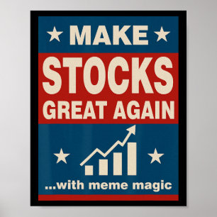 Make Stocks Great Again Trump Neue Wirtschaft Poli Poster