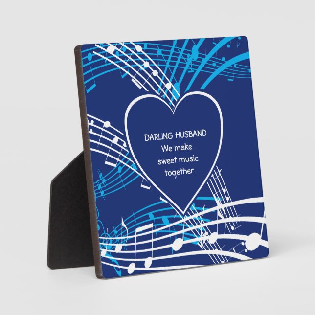 MAKE SWEET MUSIC | Darling Husband | VALENTINE Fotoplatte (Vorderseite)