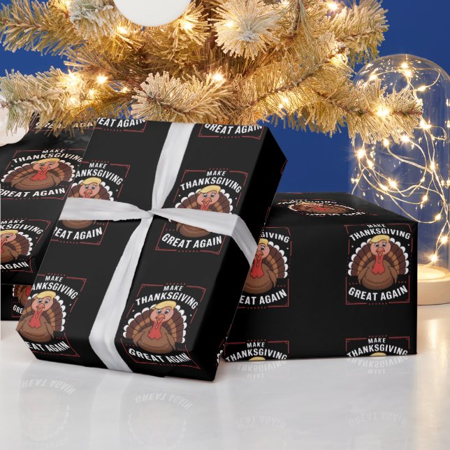 Make Thanksgiving Great Again Trump Turkey Geschenkpapier (Feiertage)
