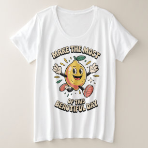 Make the Most – Happy Lemon Damen Große Größe T-Shirt