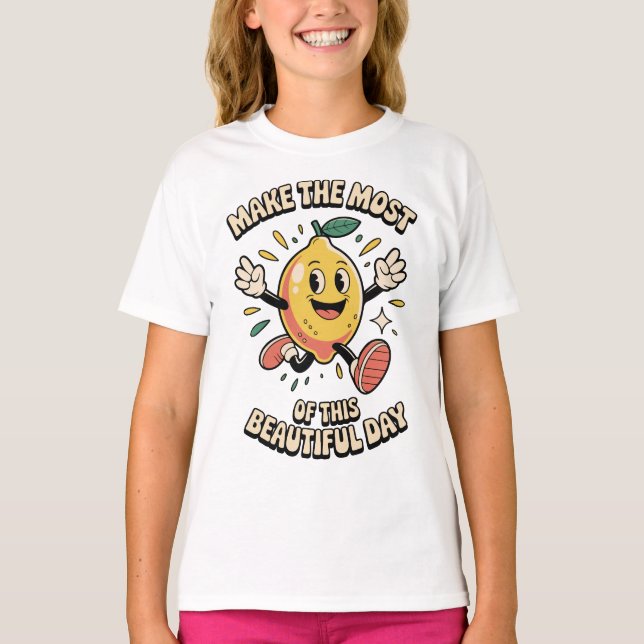 Make the Most – Lemon Fun Day Kinder T-Shirt (Vorderseite)