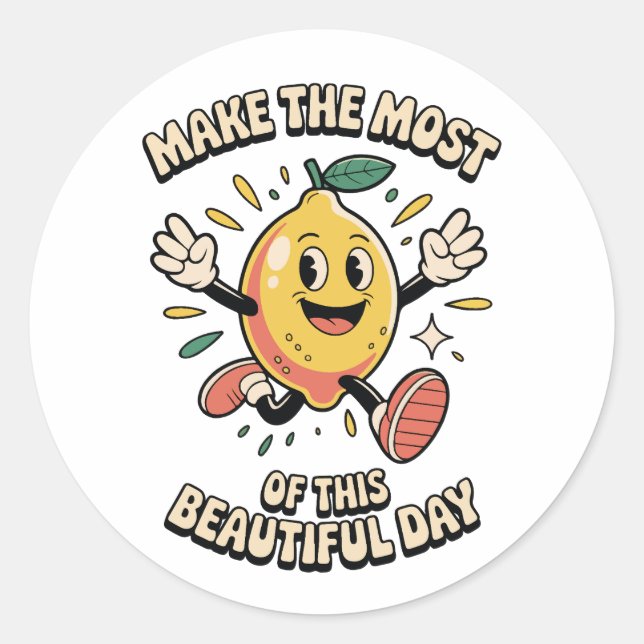 Make the Most – Lemon Vinyl Sticker (Vorderseite)