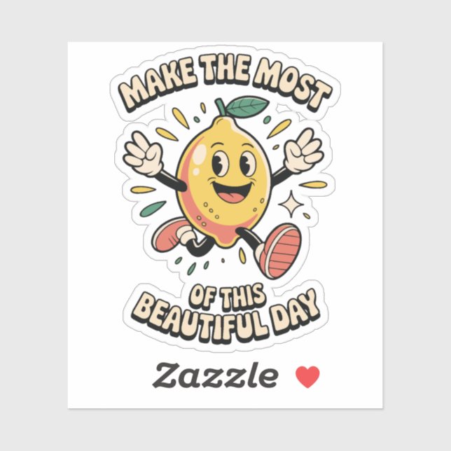  Make the Most – Lemon Vinyl Sticker (Blatt)