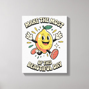 Make the Most – Zitronenposter-Kunst Leinwanddruck