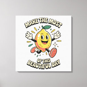 Make the Most – Zitronenposter-Kunst Leinwanddruck