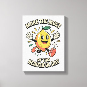 Make the Most – Zitronenposter-Kunst Leinwanddruck