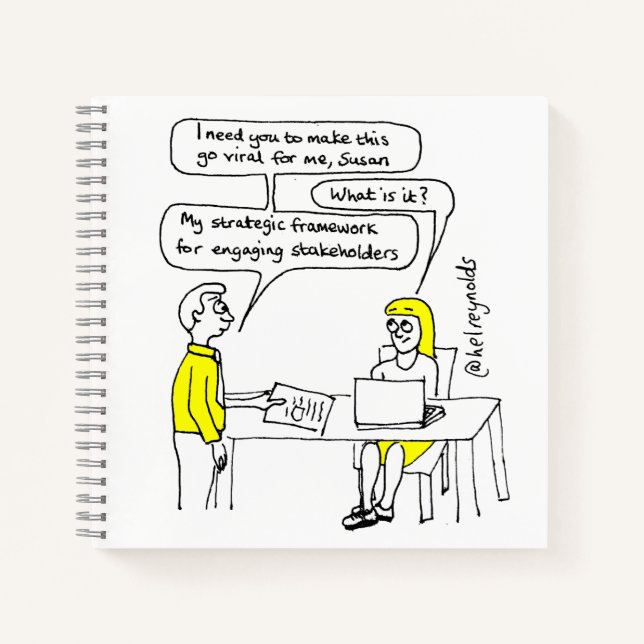 'Make this go viral for me' notebook Notizbuch (Vorderseite)