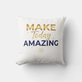 Make Today Amazing Gold Navy Sun Design Kissen