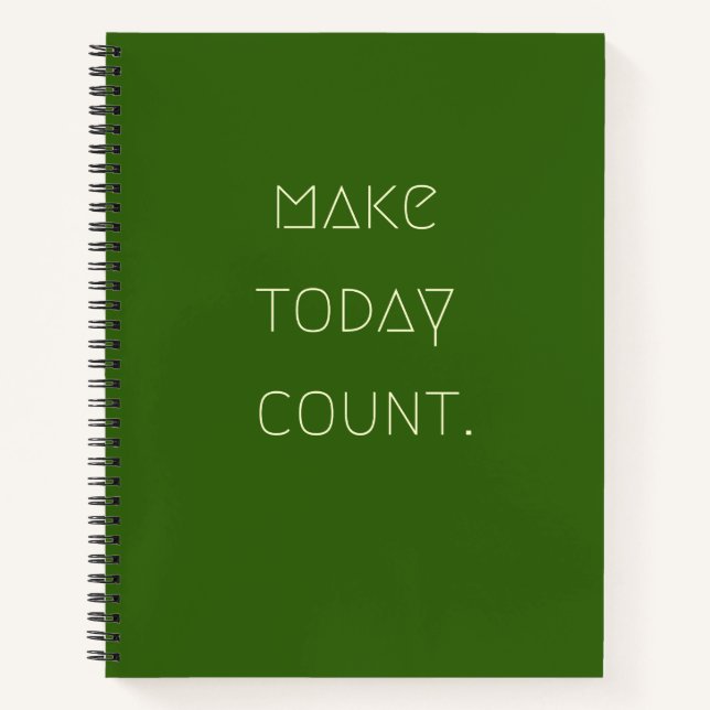 make.today.count. Notebooks und Journale Notizbuch (Vorderseite)