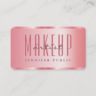 Make up Artist Business Card Elegante Rose Gold Visitenkarte