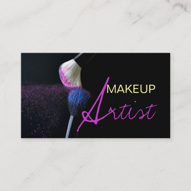 Make-up Artist Business Card Visitenkarte (Vorderseite)