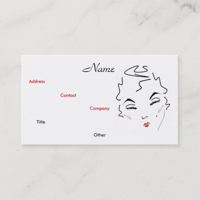 Make-up Artist Classic Lips V Visitenkarte (Vorderseite)