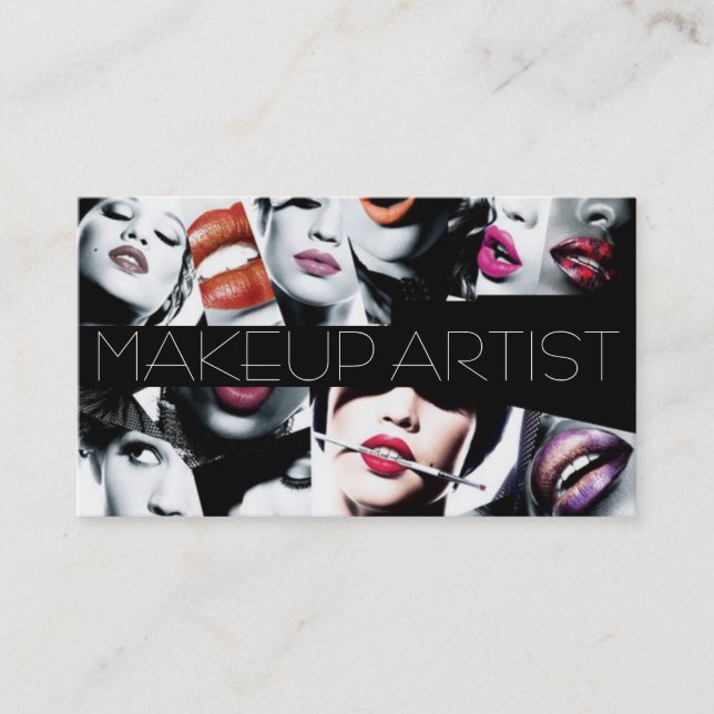 Make-up Artist Cosmetology Salon Beauty Visitenkarte (Vorderseite)
