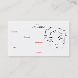 Make-up Artist Diva V Business Card Visitenkarte