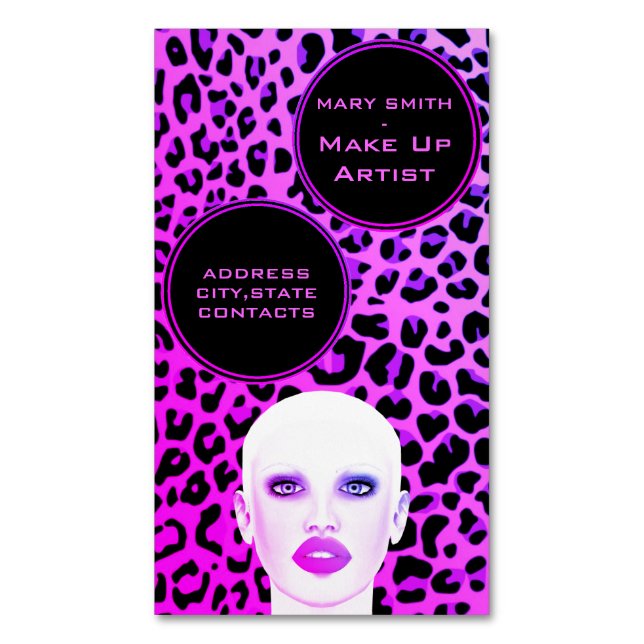 Make up Artist Magnetische Visitenkarte (Vorderseite Vertikal)