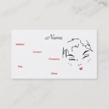 Make-up Artist Trendy III Business Card