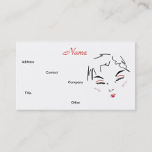 Make-up Artist Trendy Lips Business Card