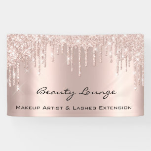 Make-up ArtistLashes Erweiterungs-Haar SalonRose Banner