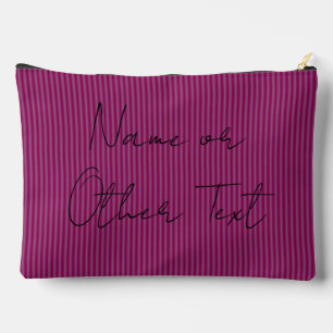 Make-up Bag Himbeere Rosa Linien HAMbyWG Zubehörtasche