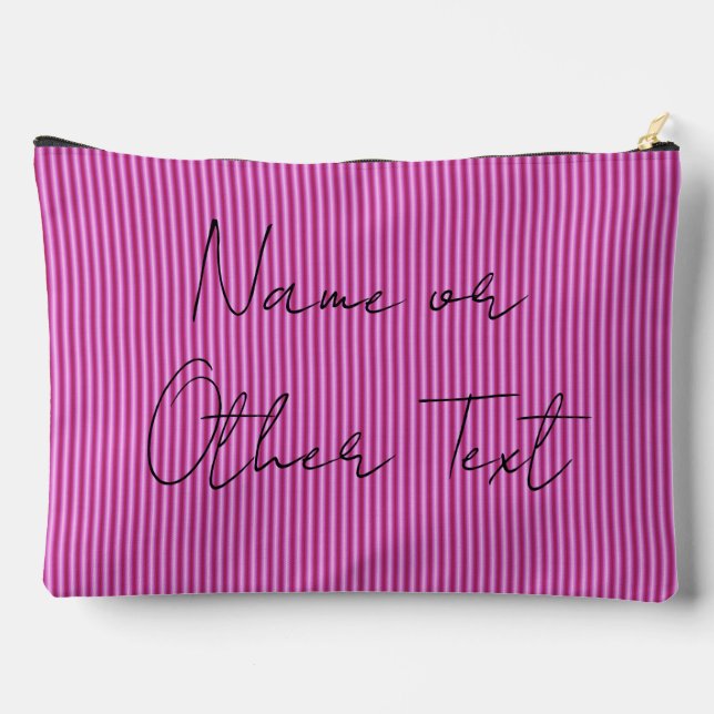 Make-up Bag Pink Lines HAMbyWG Zubehörtasche (Rückseite)
