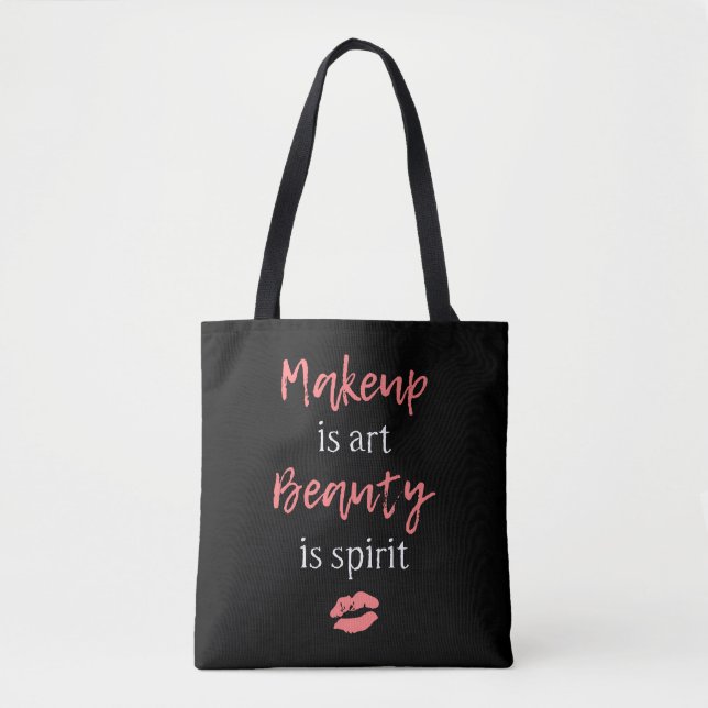 Make-up ist Kunst Schönheit ist Geist Tasche (Vorderseite)