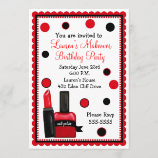 Make-up macht über Geburtstags-Einladungen Einladung