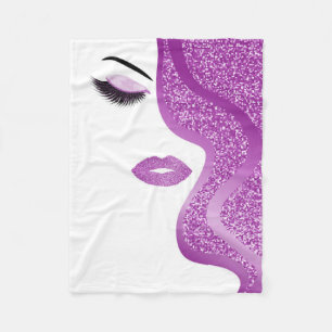 Make-up mit Glittereffekt Fleecedecke
