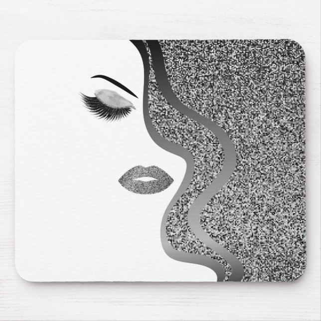 Make-up mit Glittereffekt Mousepad (Vorne)
