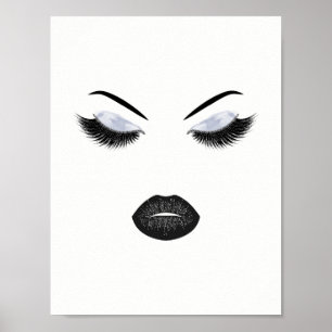 Make-up mit Glittereffekt Poster