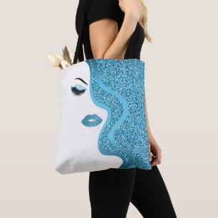 Make-up mit Glittereffekt Tasche