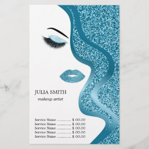 Make-up mit Glitzereffekt Flyer