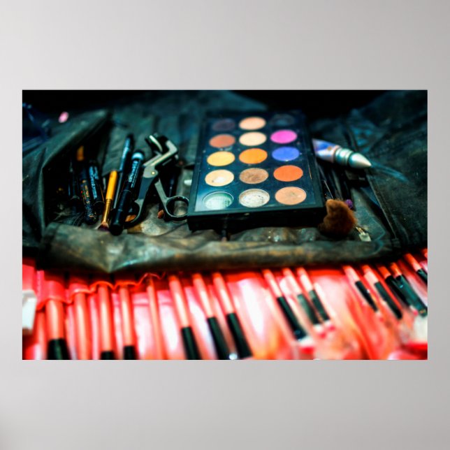 Make-up-Pinsel Poster (Vorne)