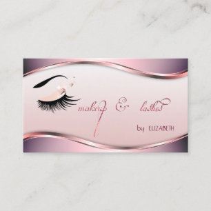 Make-up, professionelle elegante Wimpern Visitenkarte