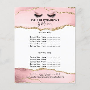 Make-up-Schönheits-Wimpern-Salon-Rouge-Rosa-Mädche Flyer