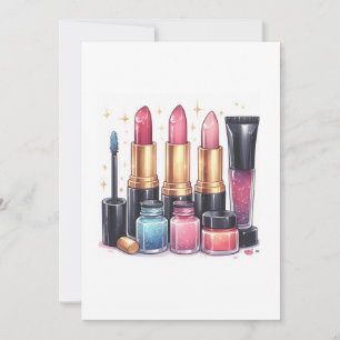 Make-up-Zeichnung Einladung