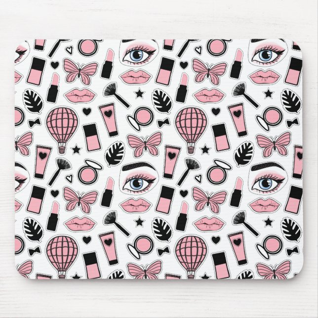 Make-upaufkleber-Muster Mousepad (Vorne)